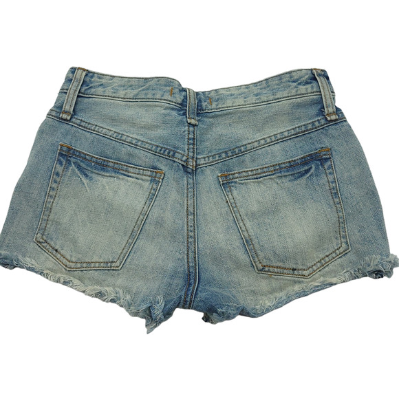 Free People Jean Shorts High Rise Cut Off Distressed Size 25 - Picture 2 of 5